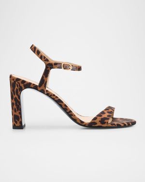 Babette Leopard-Print Ankle-Strap Sandals