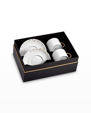 Haas Mojave Teacup + Saucers, Set of 2