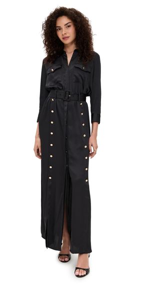 L'AGENCE Uriah Shirt Dress Black XL