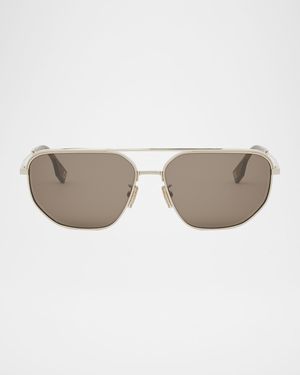 Men's Fendi Travel Metal Rectangle Sunglasses