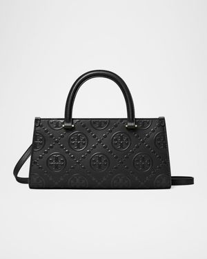 Small T Monogram Embossed East-West Top Handle Bag