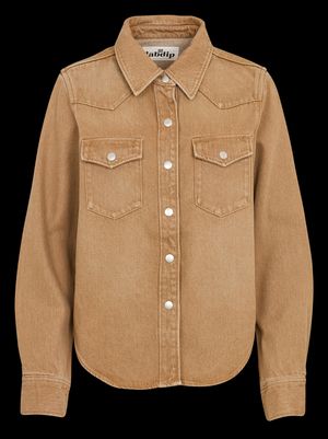 Lab Dip - Chemise droite en coton mélangé - Taille 42 - Marron