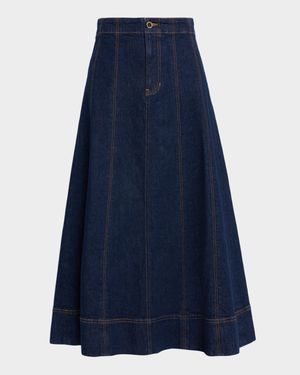 Alix Denim Midi Skirt