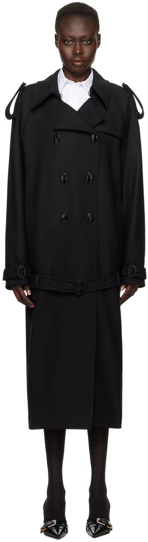 Givenchy Black Oversized Trench Coat
