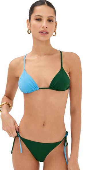 STAUD Alexis Bikini Top JUNGLE/SKY S