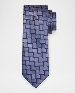 Men's Basketweave Silk Tie