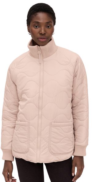 Beyond Yoga 2-Way Quilted Jacket Nude Tint XL