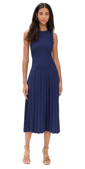 STAUD Elyse Dress Navy M