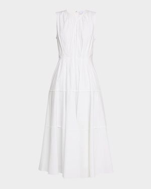 Kailey Stretch Poplin Maxi Dress