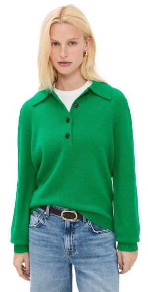 Sold Out NYC The Cashmere Polo Sweater Jade XS