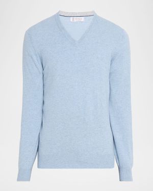 Men's Cashmere Classic Fit V-Neck Sweater