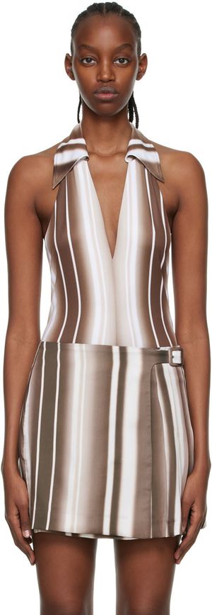 Anne Isabella Camisole brune en polyéthylène recyclé