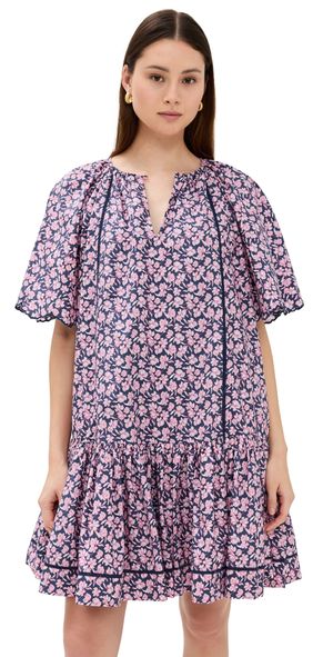 Merlette Palermo Print Dress Sunset Rose Floral Print XS