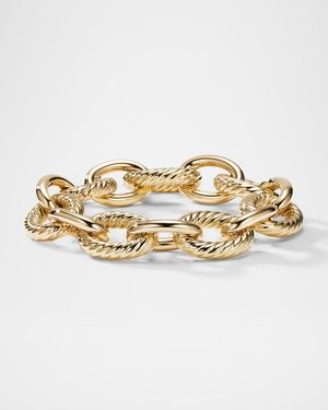 Oval Link Chain Bracelet in 18K Gold, 17mm
