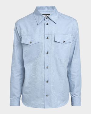 Men's Barocco Jacquard Sport Shirt