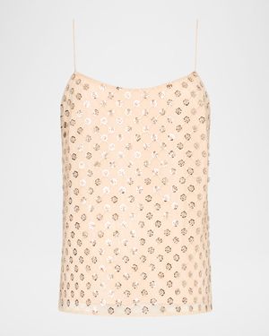Rylan Sequin-Embroidered Tank Top