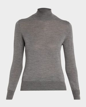 Turtleneck Wool-Silk Sweater