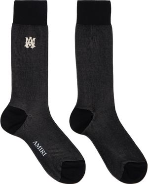 AMIRI Chaussettes noires à monogramme