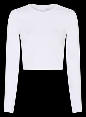 Girlfriend Collective - Top moulant court col rond - Taille 4XL - Blanc