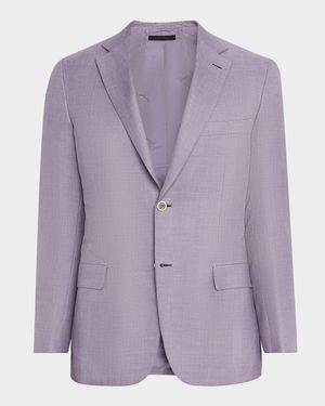Men's Cashmere and Silk Single-Breasted Sport Coat
