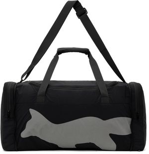 Maison Kitsuné Black Flash Fox Weekender Packable Duffle Bag