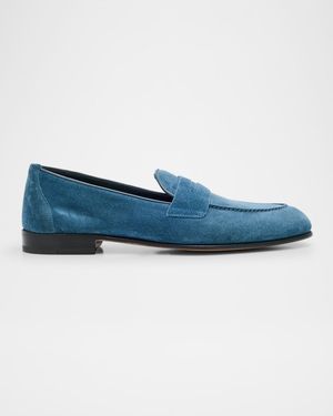 Men's Suede Penny Loafers
