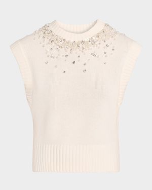 Candra Embellished Knit Vest