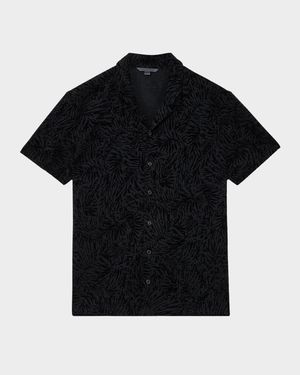 Men's Matera Tonal Jacquard Camp Shirt