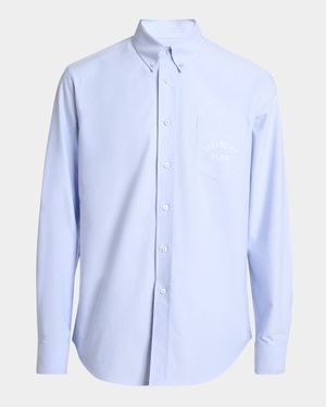 Men's Embroidered Logo Pocket Button-Down Shirt