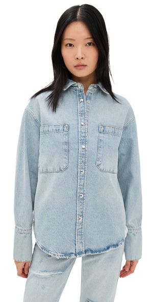 ANINE BING Dante Shirt Bleached Blue L