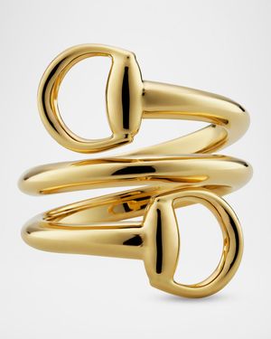 Gucci Horsebit 18K Yellow Gold Wrap Ring