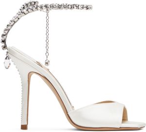 Jimmy Choo White Saeda 100 Heeled Sandals