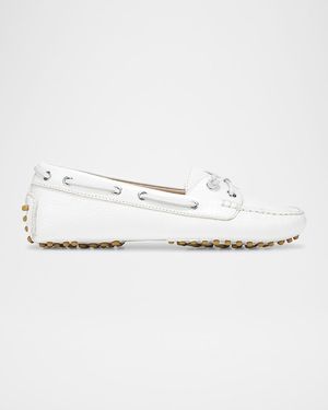 Jia Leather Driver Boat Loafers