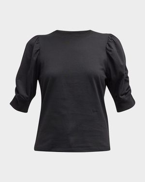 Frankie Ruched Puff Sleeve Tee