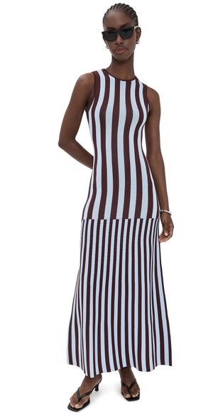 Solid & Striped The Petra Dress Twilight/Raisin Brown S