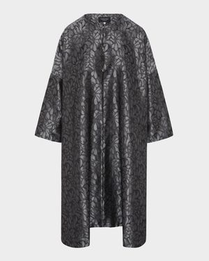 Round Neck 3/4-Sleeve Reversible Chinese Coat