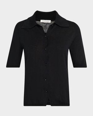 Dotta Knit Wool-Silk Blouse