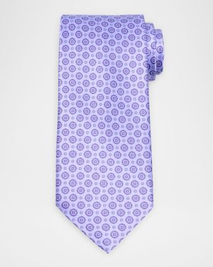 Men's Round Medallion Silk Tie