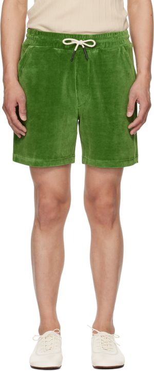 OAS Green Velour Shorts