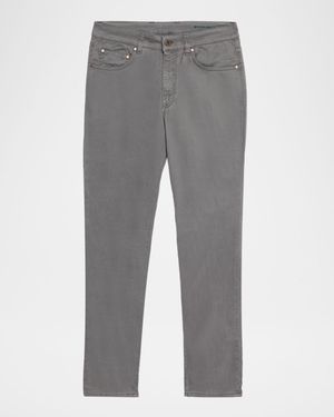 Men's Slim Straight-Leg Cotton-Blend Five-Pocket Pants