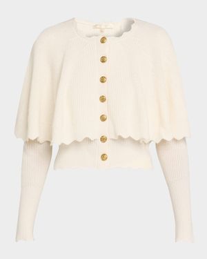 Daelyn Cashmere Cape Cardigan