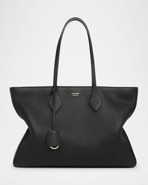 Star Zip Leather Tote Bag