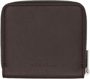 Rick Owens Brown Hollywood Zipped Wallet
