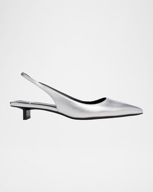 Stella Metallic Leather Slingback Pumps