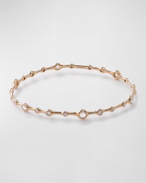 18K Rose Gold Diamond Bangle Bracelet