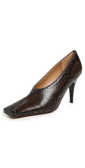 Stella McCartney Alter Snake Print Pumps Coffee 35