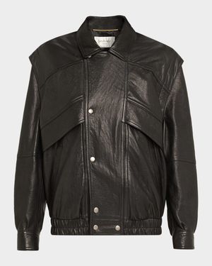 Leather Bomber Jacket