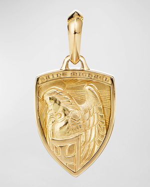 Men's St. Michael Amulet in 18K Gold, 26mm