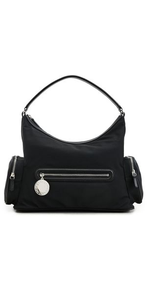 Stella McCartney Dartmoor Nylon Shoulder Bag Ultra Black One Size