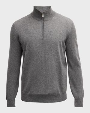 Men's Cashmere Quarter-Zip Sweater